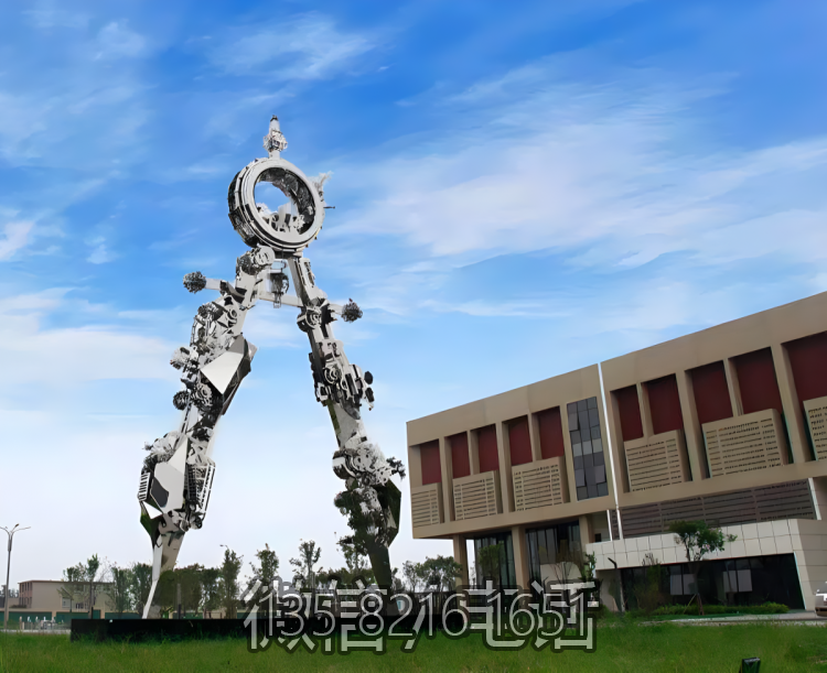 不銹鋼機械圓規(guī)雕塑