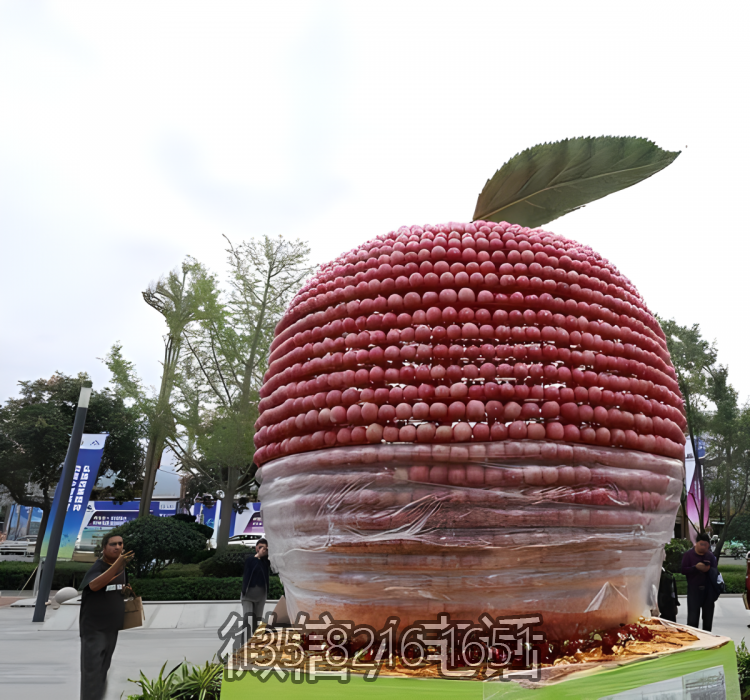 玻璃鋼仿真蘋(píng)果雕塑