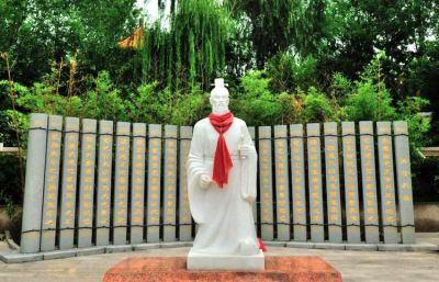 漢白玉石雕戶(hù)外歷史名人軍事家人物景觀孫武孫子雕塑