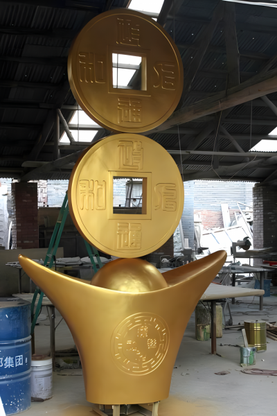 玻璃鋼元寶、銅錢(qián)招財(cái)擺件